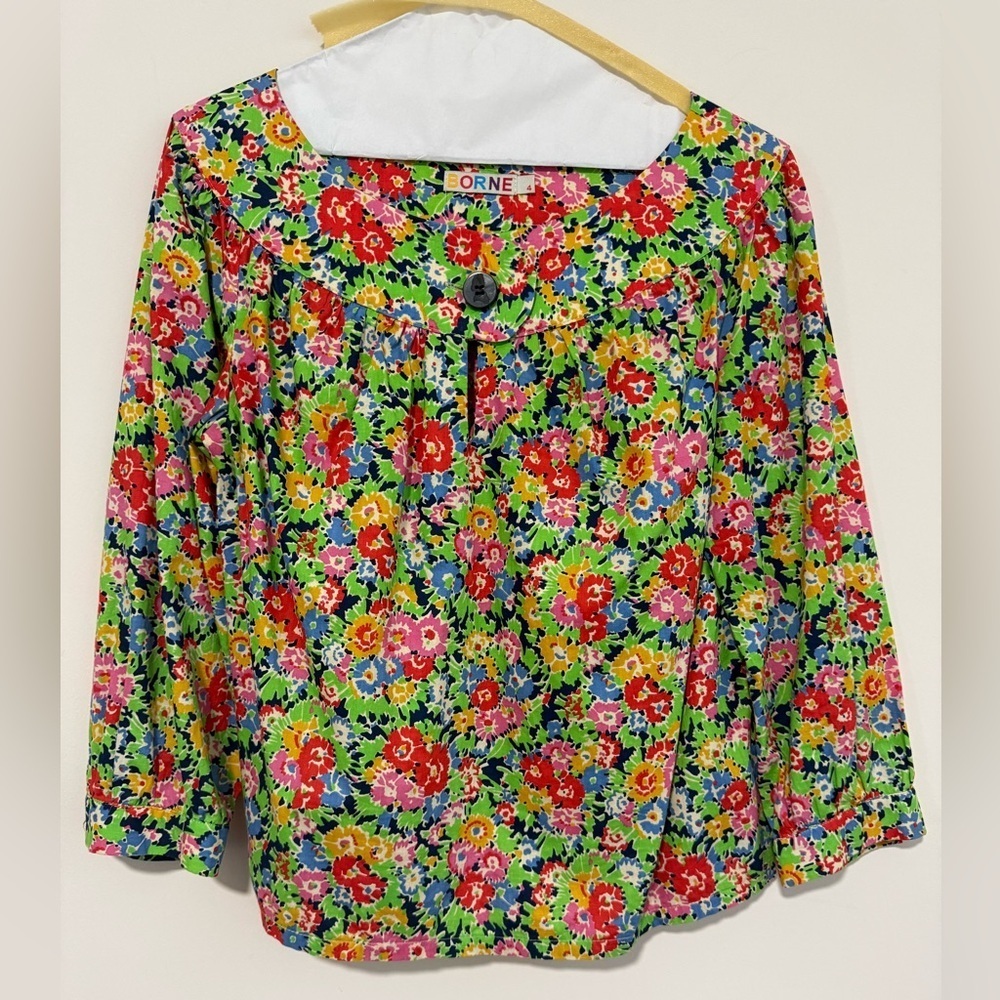 Borne Boatneck 100% Cotton Top. Pristine Condition. Size 4